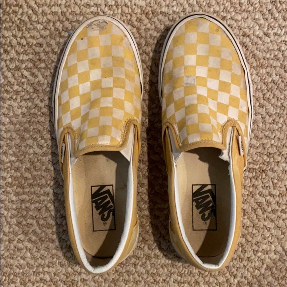 Yellow checkered vans